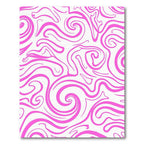 Bright Pink Swirl Fluid Harmony Rug