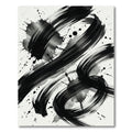 Bold Black Ink Brushstroke Splatter Rug