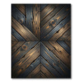 Rustic Wood Grain Chevron Rug