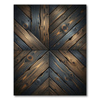 Rustic Wood Grain Chevron Rug