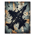 Dark Jet Splatter Grunge Background Rug