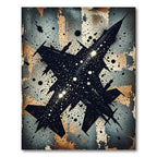 Dark Jet Splatter Grunge Background Rug