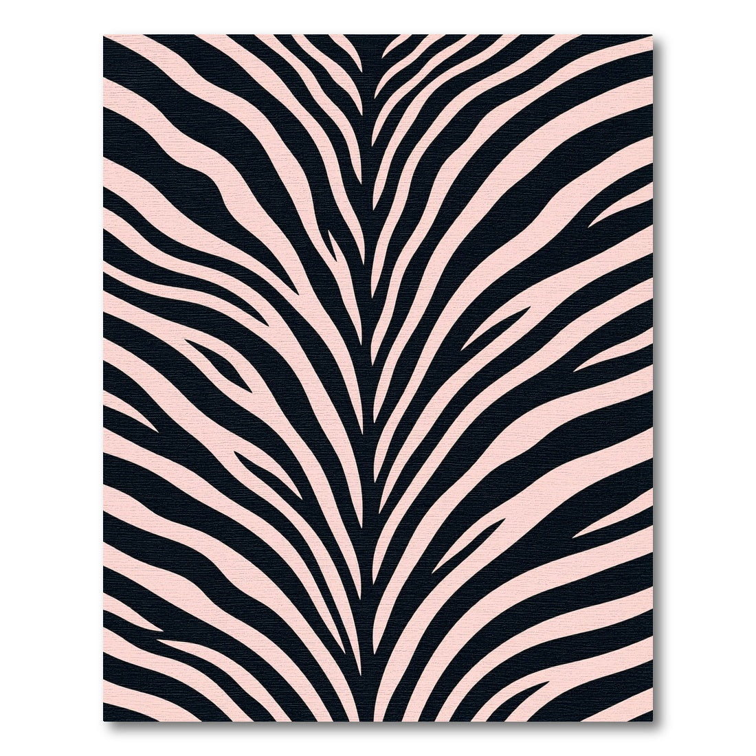 Blush Pink and Black Zebra Stripe Rug