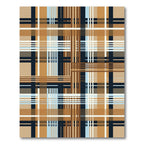 Warm Tones Plaid Composition Rug