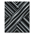 Monochrome Diagonal Striped Ribbon Rug