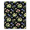Whimsical Pink Yellow Blue Floral Bouquet Rug