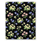 Whimsical Pink Yellow Blue Floral Bouquet Rug
