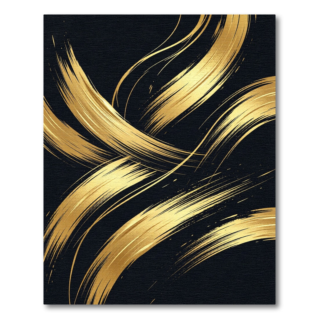 Glamorous Gold Swirls Abstract Rug