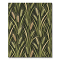 Botanical Golden Wheat Stalk Forest Dark Background Rug