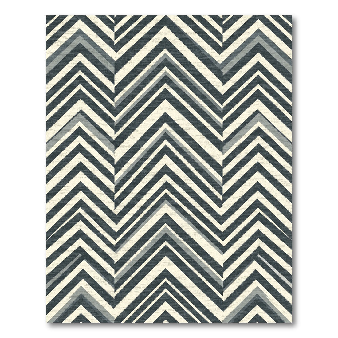 Modern Geometric Chevron Stripe Rug