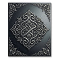 Ornate Silver Floral Arabesque Rug