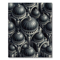 Monochromatic Dark Dome Architecture Rug