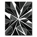 Monochrome Abstract Geometric Star Fragment Rug