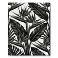 Dark Tropical Bird of Paradise Floral Rug