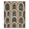 Arched Botanical Earth Tone Minimalist Art Rug