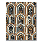 Arched Botanical Earth Tone Minimalist Art Rug