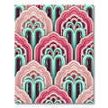 Pink Teal Layered Arches Rug