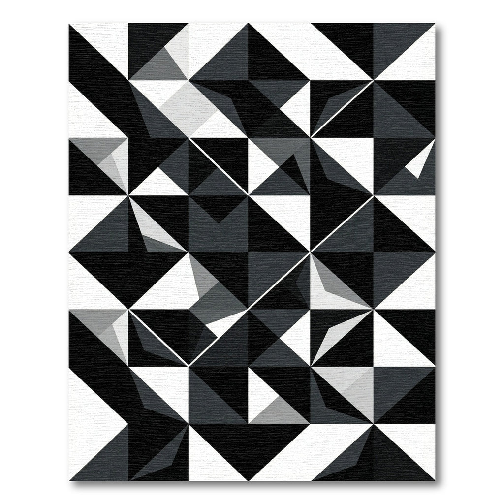Monochromatic Geometric Abstract Shapes Rug