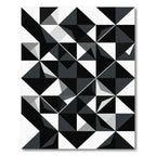 Monochromatic Geometric Abstract Shapes Rug