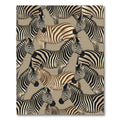 Abstract Sepia and Black Zebra Herd Rug