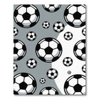 Monochrome Soccer Ball Floating Graphic Rug