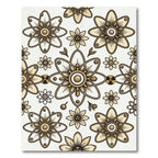 Golden Atomic Floral Symmetry Rug