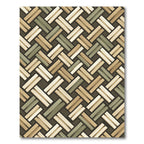 Woven Earth Tone Diagonal Basketweave Rug