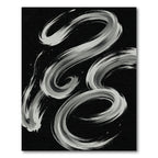 Monochromatic Brushstroke Swirls Rug
