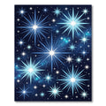 Cosmic Blue Starburst Nebula Rug