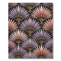 Rose Gold Purple Fan Medallion Tile Rug