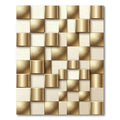 Gilded Gold Geometric Offset Squares Rug