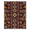 Earthy Geometric Aztec Diamond Stripe Rug