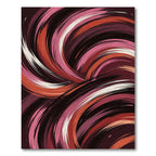 Burgundy Pink Swirl Brushstroke Rug
