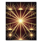 Radiant Gold Sunburst Abstract Flare Rug