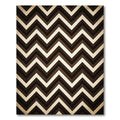 Vintage Sepia Zigzag Chevron Stripe Rug