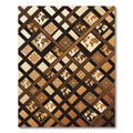 Golden Geo World Map Lattice Floor Rug