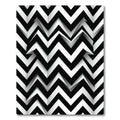 Monochrome Zigzag Geometric Optical Illusion Rug