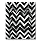 Monochrome Zigzag Geometric Optical Illusion Rug