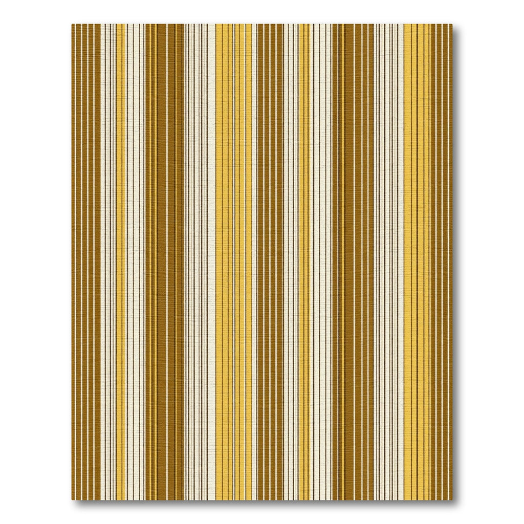 Modern Golden Ochre Linear Stripe Rug