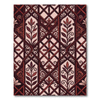 Gothic Burgundy Trellis Leaf Rug