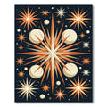 Geometric Mid Century Celestial Star Rug
