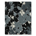 Chipped Stone Abstract Black Gray Rug