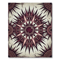 Dark Crimson Celestial Star Compass Rug