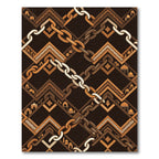 Ornate Chains and Architectural Bands Rug