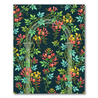 Archway Coral Yellow Floral Vine Rug