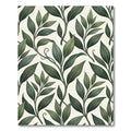 Dark Green Ethereal Leaf Sprigs Rug