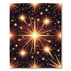 Radiant Golden Starburst Celebration Rug