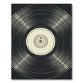 Retro Monochrome Vinyl Record Graphic Rug