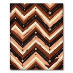 Earthy Brown Chevron Tribal Stripes Rug