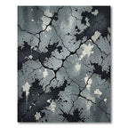 Crackled Concrete Splatter Grunge Rug